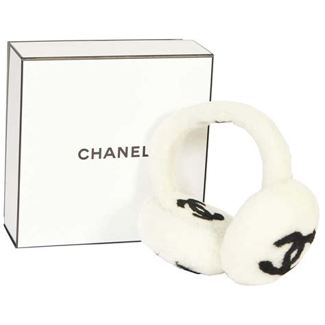 white chanel ear muffs|chanel earmuffs price.